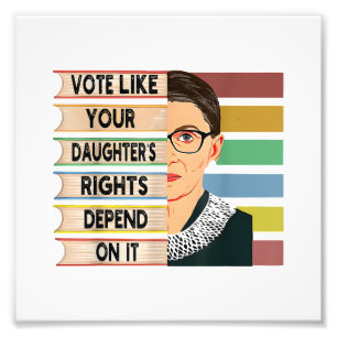 Foto Citação Feminista Ruth Bader Ginsburg RBG Menina C
