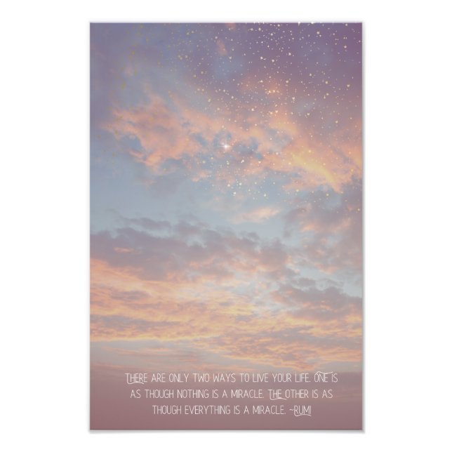Foto Citação Inspiradora Motivacional Rumi Estrelas Nuv (Frente)