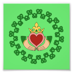 Foto Claddagh e Knotwork verde