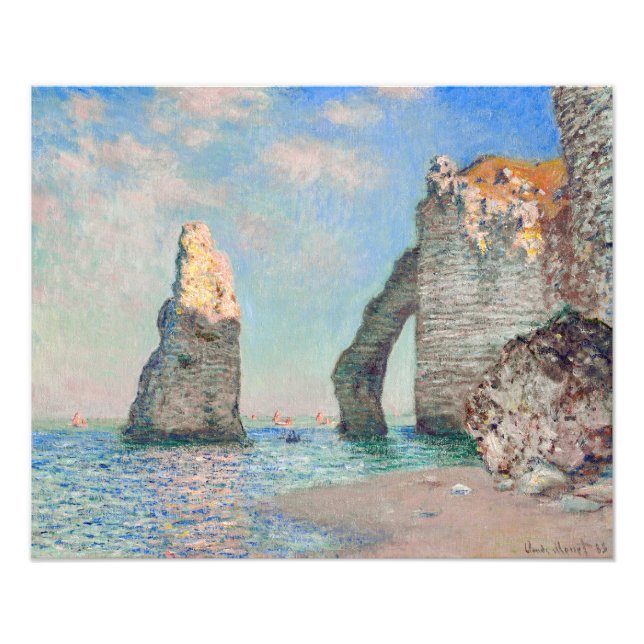 Foto Claude Monet - Cliff em Etretat (Frente)