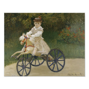 Foto Claude Monet - Jean Monet sobre o seu Hobby Horse
