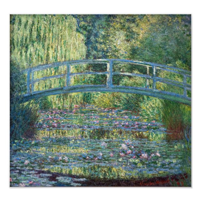 Foto Claude Monet - Lagoa de Água Lily, Harmonia Verde (Frente)