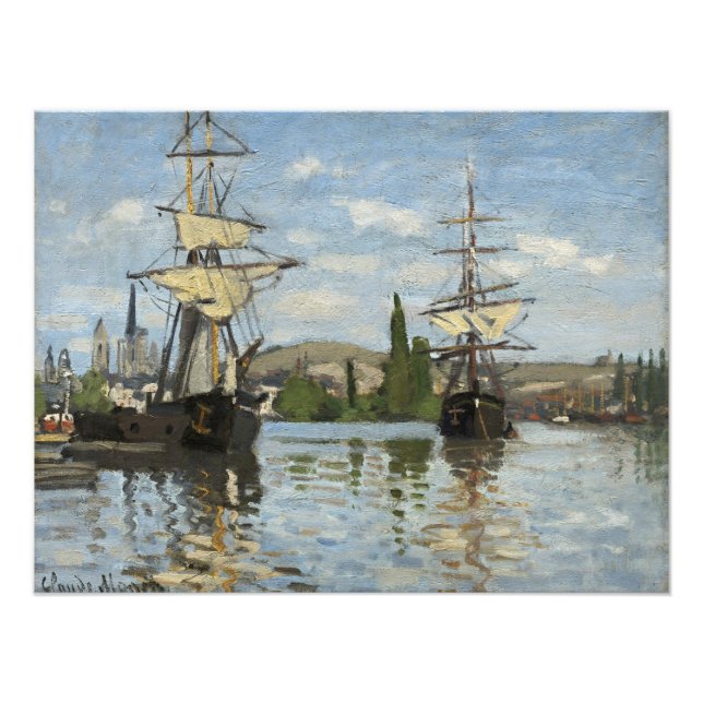 Foto Claude Monet naves na Viagem do rio Sena (Frente)
