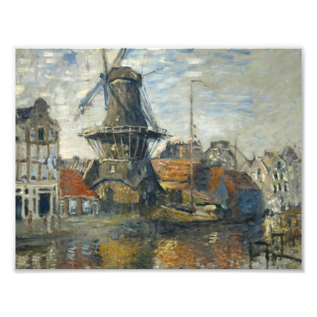 Foto Claude Monet - O moinho de vento no Onbekende (Frente)