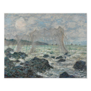 Foto Claude Monet - redes de pesca em Pourville