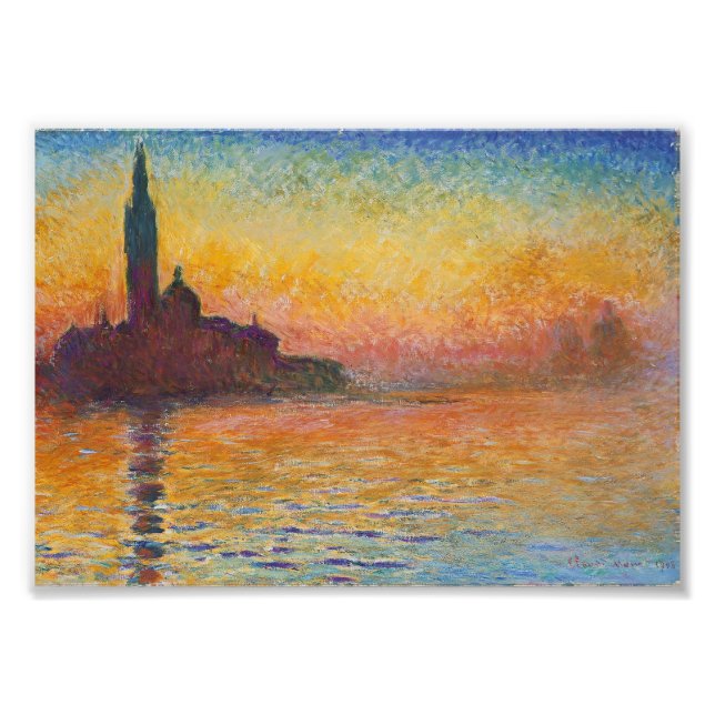 Foto Claude Monet - San Giorgio Maggiore em Dusk (Frente)