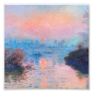 Foto Claude Monet - Sunset On The Seine