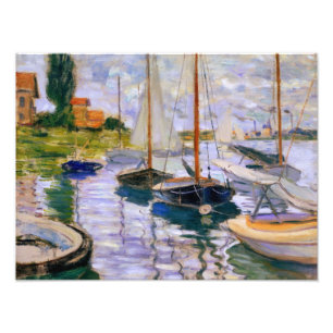 Foto Claude Monet - veleiros no Seine