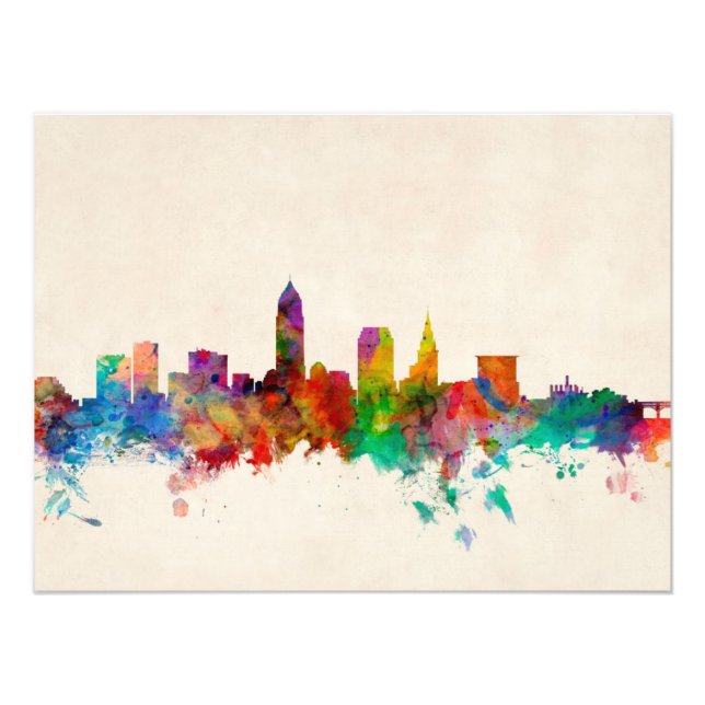 Foto Cleveland Ohio Skyline Cityscape (Frente)