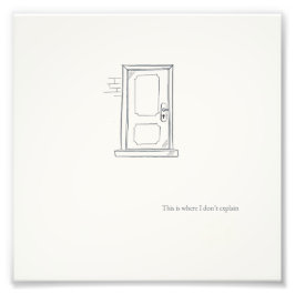 Foto Closed Door/ Minimal Line Art/ Wall Art