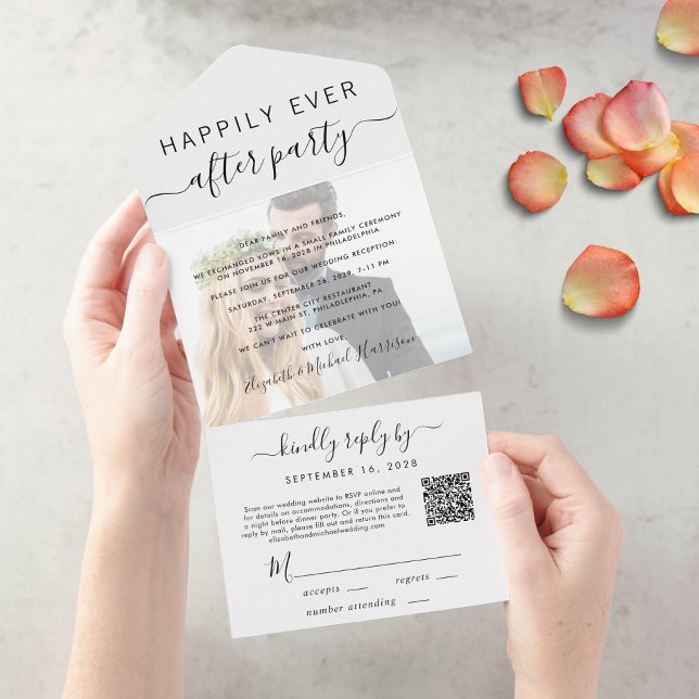 Foto Código QR Casamento Recepção Felizes para Sem (Our user-friendly template will generate your QR code automatically from your website address)
