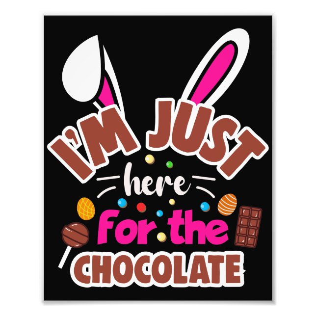 Foto Coelhinho de Páscoa... Estou aqui para o Chocolate (Frente)