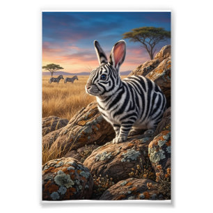 Foto Coelho no Crepúsculo da Savana Africana Fleece de 