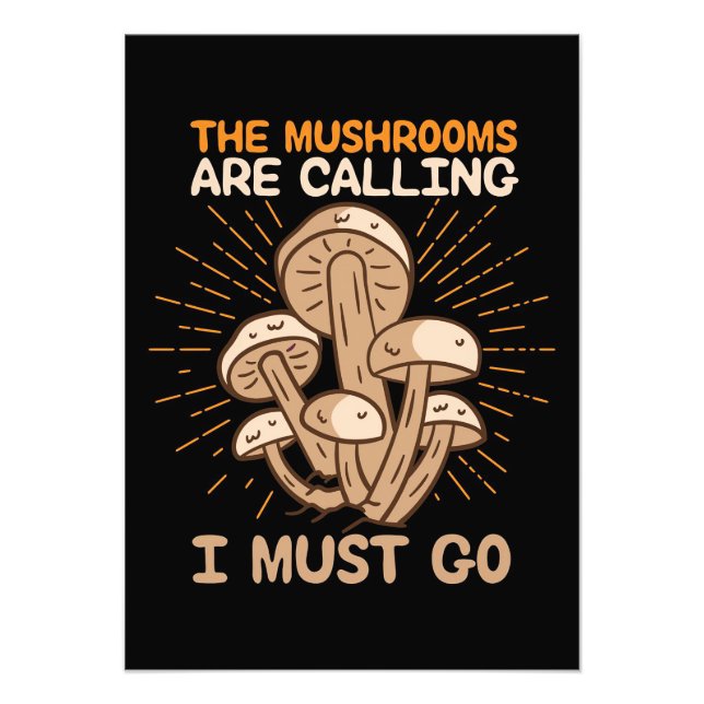 Foto Cogumelos caçadores de cogumelos estão chamando (Frente)