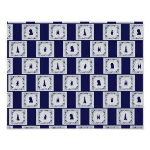 Foto Colagem azulejos azuis de Delft