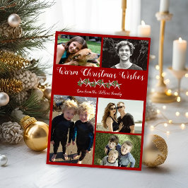 Foto Colagem Starfish Cartões Planas de Natal