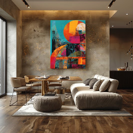 Foto Collage Abstracto de Círculos Coloridos