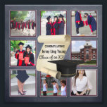 Foto Collage Graduation WALL ART - Comemorativo<br><div class="desc">Adicione suas fotos de graduação do filho ou filhas a este item de arte de celebração de chalkboard criado para leitura e seu próprio texto personalizado.________________________________________________________________________As fotos redimensionam automaticamente para ajustado do espaço reservado para fotos. Se precisar de assistência, SIGA esta loja e entre em contato com o Designer LeahG...</div>