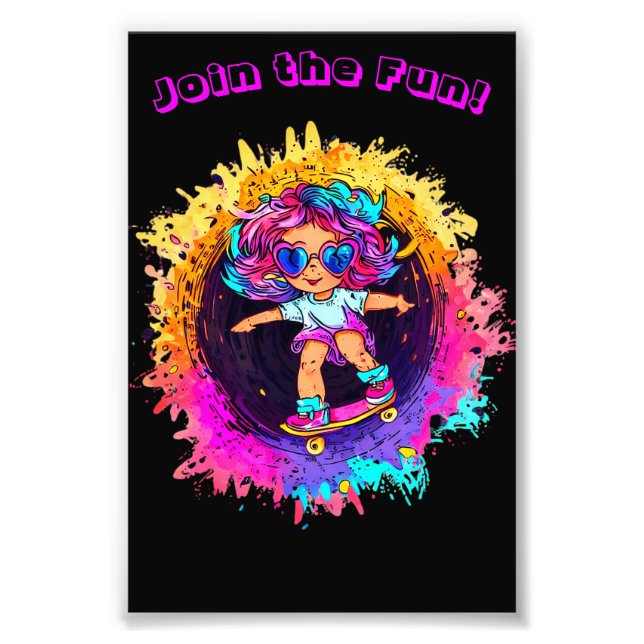 FOTO COLORFUL SKATEBOARDING INVITE! (Frente)