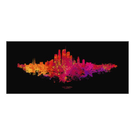 Foto Colorida da Skyline de Los Angeles