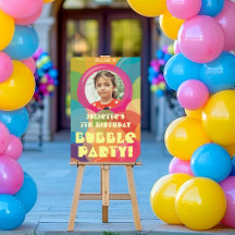 Foto Colorida de Festa de aniversário de Bolha