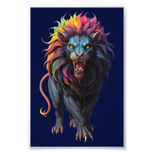 Foto Colorida Fantasy Art a Lion