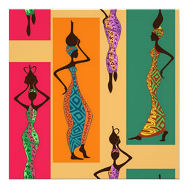 Foto Coloridas Mulheres Africanas (Frente)