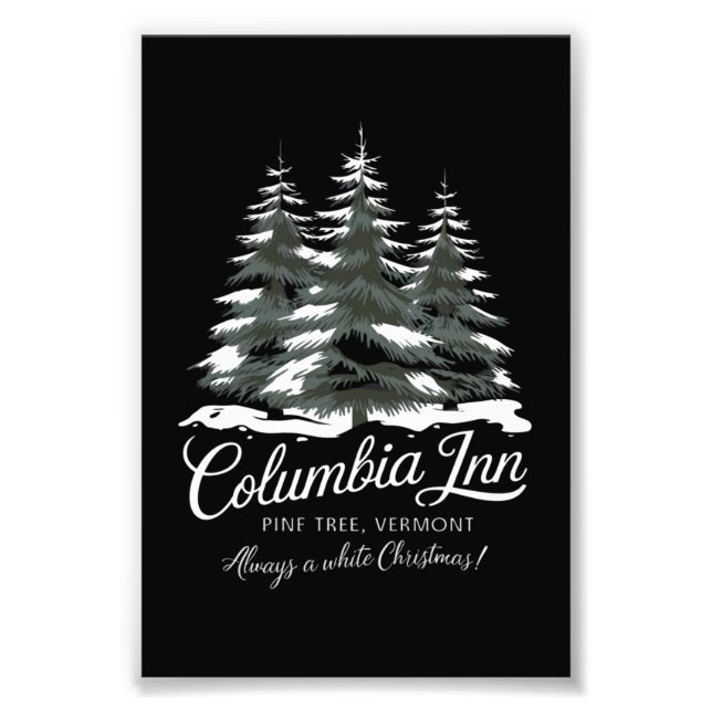 Foto Columbia Inn Pine Tree Vermont Um Natal Branco (Frente)