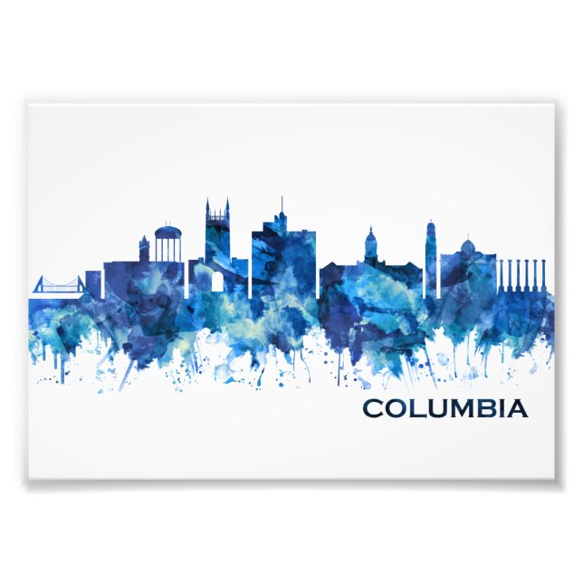 Foto Columbia Missouri Skyline Blue (Frente)
