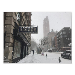 Foto Columbus Avenue Liquor Store NYC Snowstorm Winter