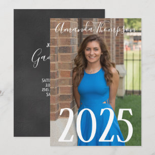 Foto com Formando traseiro Chalkboard Convite 5" x