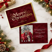 Foto com Letreiro de Feliz Natal em Vermelho e Dou