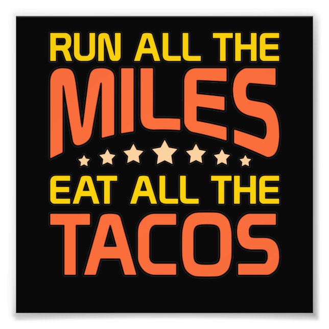 Foto Coma Todos Os Tacos Half Marathon Runner Lov (Frente)