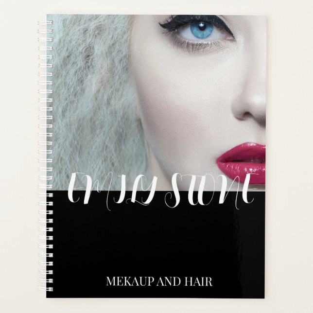 Foto comercial com código QR planejadores brancos (Frente)