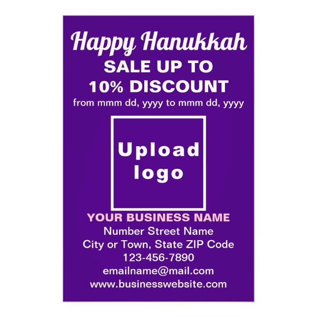Foto Comercial Hanukkah vende papel fotográfico roxo (Frente)