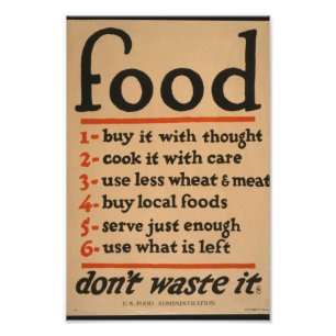 Foto Comida, não o desperdice - Poster de Guerra Vinta