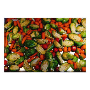 Foto Comida real: bandeja de vegetais