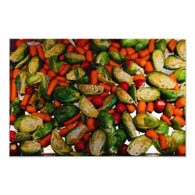 Foto Comida real: bandeja de vegetais (Frente)