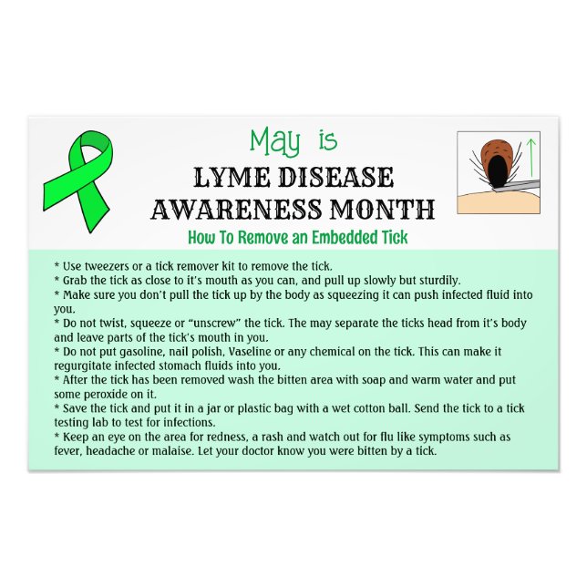 Foto Como remover um tick educacional (Frente)