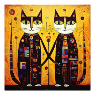 Foto Companheiros de abstrato: Um conto de dois gatos