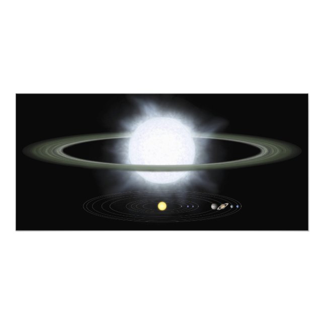 Foto Comparação do tamanho de uma estrela hipergigante (Frente)