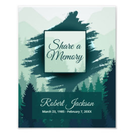 Foto Compartilhe uma memória de pinheiros verdes da flo