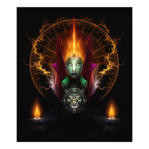 Foto Composição De Arte Fractal Da Rainha Riddiana De F