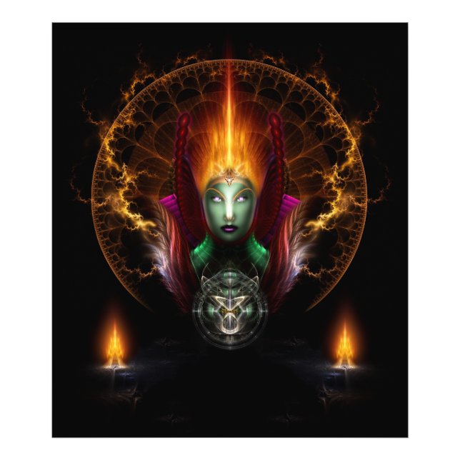 Foto Composição De Arte Fractal Da Rainha Riddiana De F (Frente)