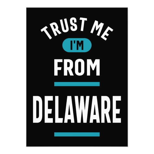 Foto Confie em mim, sou de Delaware (Frente)