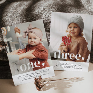 Foto conjunta de dupla face - Convite de aniversár