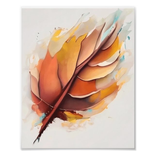Foto Conjunto de Pinturas de Folhas Modernas de abstrat (Frente)