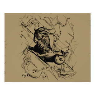 Foto Constelação Hevelius 1690 do Capricórnio no Tau