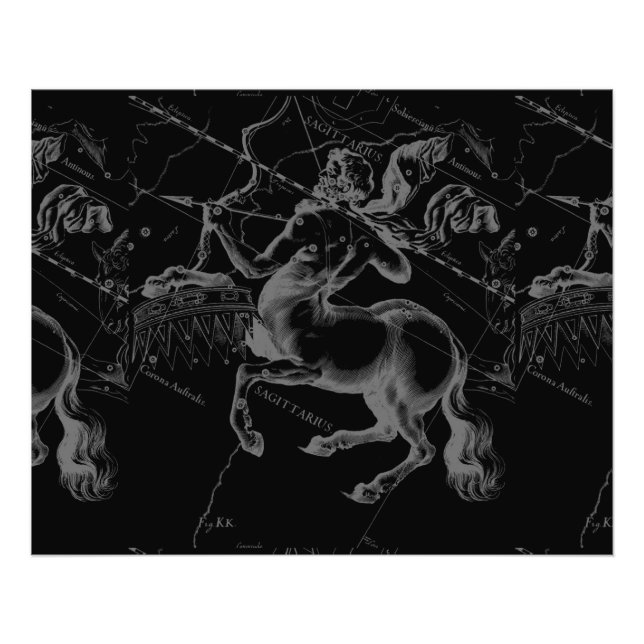 Foto Constelação Sagittarius Hevelius cerca de 1690 (Frente)