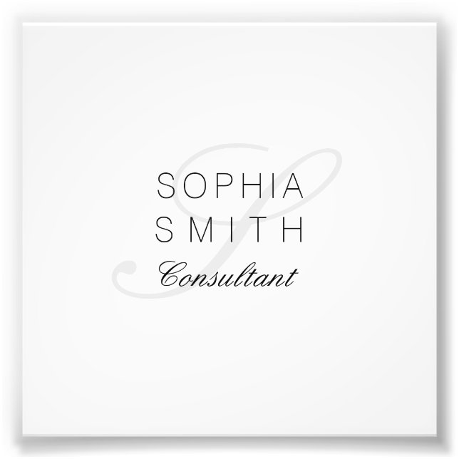 Foto Consultor elegante Monograma Minimalista do Wasser (Frente)